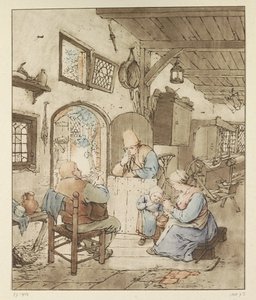 Lettore di giornale in interni
