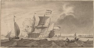 Nave da Guerra nella Y da Cornelis Ploos van Amstel and Bernhard Schreuder, after Ludolf Backhuysen
