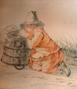 Un ragazzo che riposa su un cesto, XVII secolo, 1929