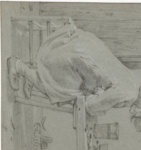 Uomo seduto a tavola da Cornelis Saftleven