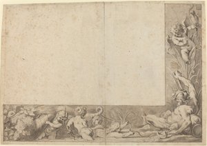 Dio del fiume con putti da Cornelis Schut I