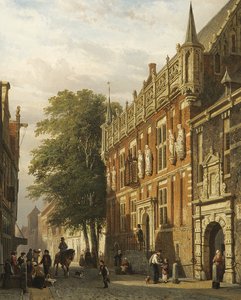Il municipio di Kampen, Paesi Bassi da Cornelis Springer
