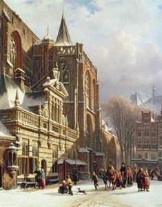Veduta della Hoofdwacht e della Grote Kerk, Zwolle