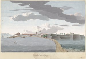 Forte Galle a Ceylon, visto dalla terraferma