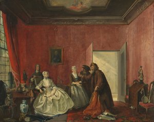 Johanna e i mercanti ebrei da Cornelis Troost (signed by artist)