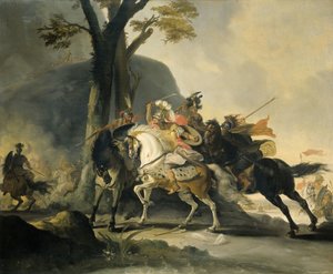 Alessandro Magno alla battaglia del Granico contro i Persiani da Cornelis Troost