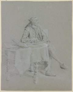 Cavaliere seduto al tavolo da Cornelis Troost