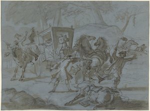 Rapina a una carrozza da Cornelis Troost