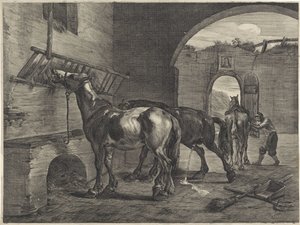 Stalla dei cavalli da Cornelis Visscher (II)