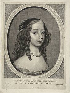 Albertine Agnes, Principessa di Orange Nassau, da Nove ritratti da Cornelis Visscher