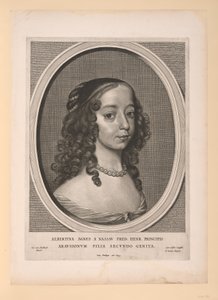 Albertine Agnes, principessa di Orange Nassau, da Nove ritratti da Cornelis Visscher