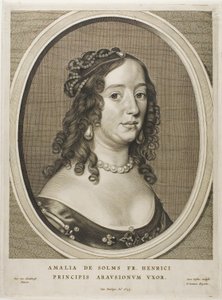 Amalia van Solms, moglie di Frederick Henry, da Nove ritratti da Cornelis Visscher