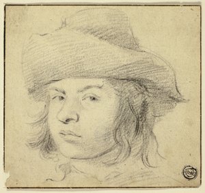 Busto di giovane uomo con cappello da Cornelis Visscher