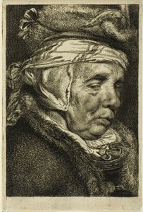 Testa di una Vecchia Donna da Cornelis Visscher