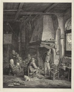 Interno di una locanda, chiamata "The Skaters" (I pattinatori) da Cornelis Visscher