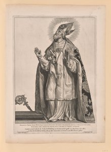 San Gregorio di Utrecht, da Santi dei Paesi Bassi settentrionali e meridionali da Cornelis Visscher