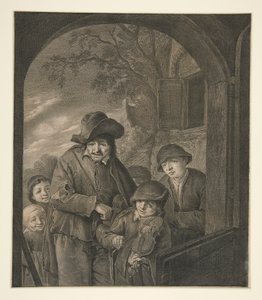 Senza titolo (Musicisti alla porta di una locanda)