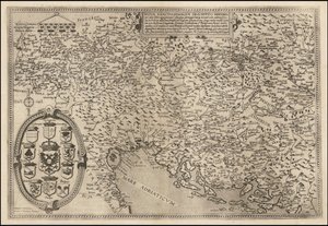 Mappa del Danubio del 1593 di Cornelis de Jode