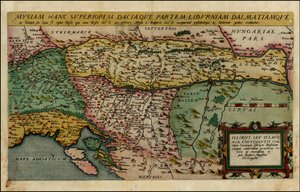 Mappa dei Balcani settentrionali del 1593 di Cornelis de Jode