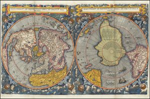 Hemispheriu ab Aequinoctiali Linea, ad Circulu Poli Atarctici - colorato