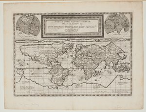 Totius Orbis Cogniti Universalis Descriptio, Anversa, 1593 da Cornelis de Jode