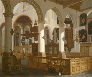 La Oude Kerk, Delft da Cornelis de Man