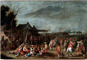 Bivacco di soldati da Cornelis de Wael