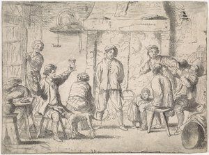 Contadini in una locanda da Cornelis de Wael