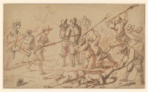 Assalto ai contadini da Cornelis de Wael
