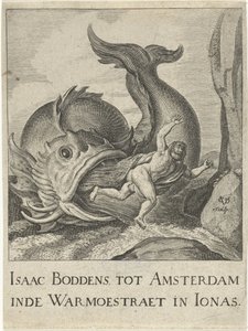 Giona vomitato dalla balena da Cornelis van Dalen (I)