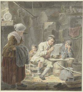 Il lettore di giornali da Cornelis van Noorde