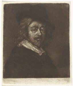 Ritratto di Frans Hals con un cappello da Cornelis van Noorde