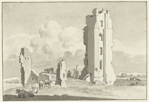 Rovina della Casa a Kleef vicino a Haarlem da Cornelis van Noorde