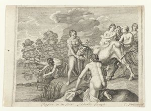 Giove rapisce Europa (Metamorfosi di Ovidio) da Cornelis van Poelenburch (possibly)