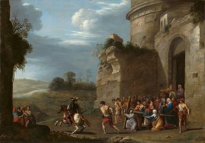 Cristo che porta la croce da Cornelis van Poelenburch