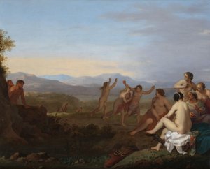 Satiri che spiano le ninfe da Cornelis van Poelenburch