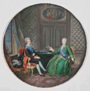 Re Gustavo III e Caterina II di Russia a Fredrikshamn 1783 da Cornelius Hoyer