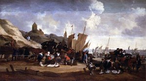 Il mercato del pesce da Cornelius Hubert Van Meurs