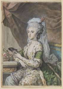 Louise, moglie del principe Karl di Hesse-Kassel, in costume turco da Cornelius Høyer