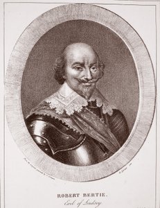 Robert Bertie, conte di Lindsey, attribuito a H. Garnier, inciso da de Langlume da Cornelius I Johnson