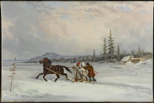 Abitanti in slitta, c.1855