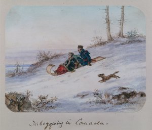 Slittino in Canada da Cornelius Krieghoff