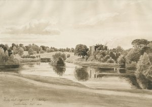 Betley Hall (disegno a seppia, ottobre 1820) da Cornelius Varley