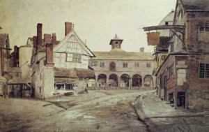 Piazza del Mercato, Hereford, 1803 da Cornelius Varley