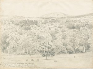 Wrottesley Hall - Veduta delle colline di Malvern da Cornelius Varley