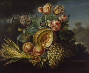 Natura morta con frutta e fiori, 1824 da Cornelius de Beet