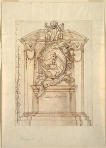 Disegno, Progetto per un monumento, 1750 ca. da Corrado Giaquinto