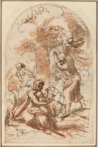Studio per la "Madonna della Scodella" [recto]