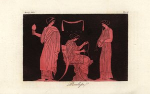 Una rappresentazione di Penelope, moglie di Ulisse, con le sue ancelle da Corsi Corsi