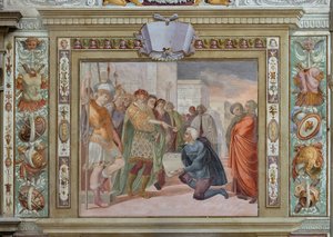 Presentazione di un progetto al re, 1589-94 circa (affresco) da Cosimo Daddi